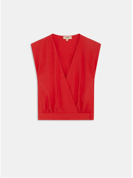 Suncoo Paris | Laos Short Sleeveless Blouse Geranium