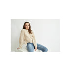 Peppercorn | Sif mock neck knit pullover - whitecap grey - PC7474