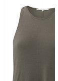 YAYA | Sleeveless jersey maxi dress in free flowing fit -falcon brown - 01-609059-306