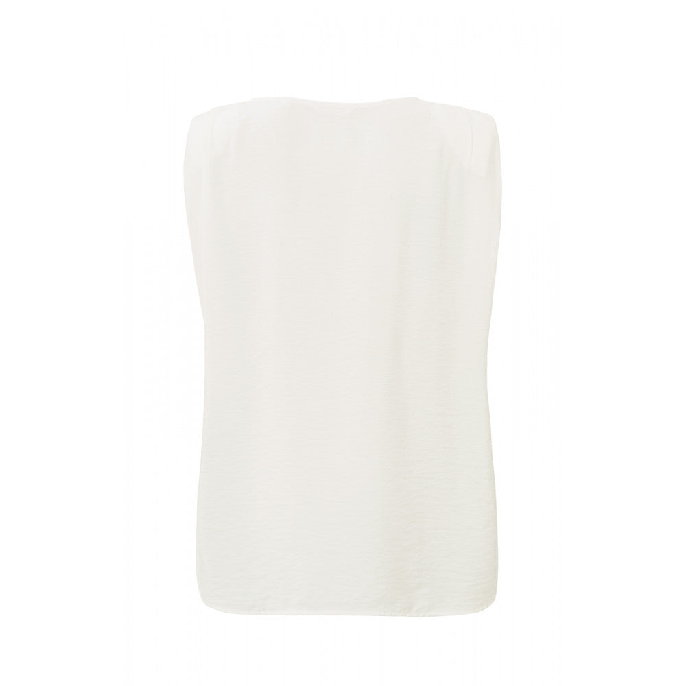 YAYA | sleeveless woven top with round neck and shoulder details - 01-701094-306