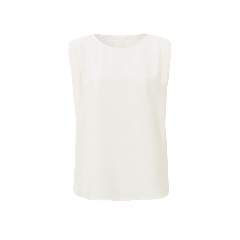 YAYA | sleeveless woven top with round neck and shoulder details - 01-701094-306