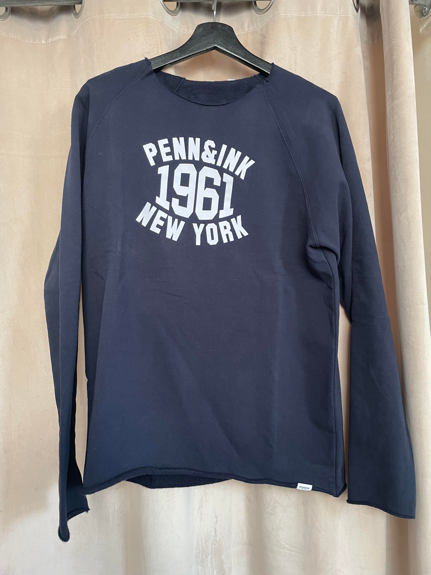 Penn & Ink N.Y | Sweater print - navy/white - S24F1430