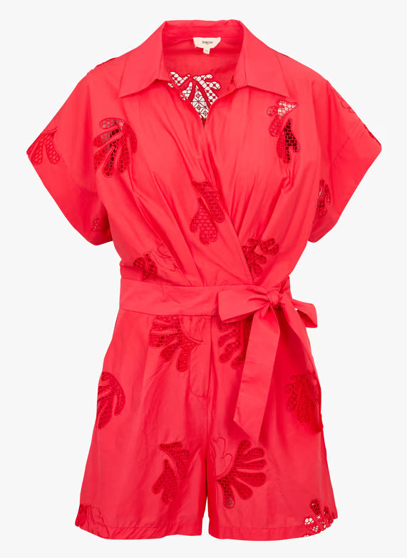 Suncoo Paris | Tracy Jumpsuit V-Collar Geranium