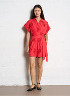 Suncoo Paris | Tracy Jumpsuit V-Collar Geranium