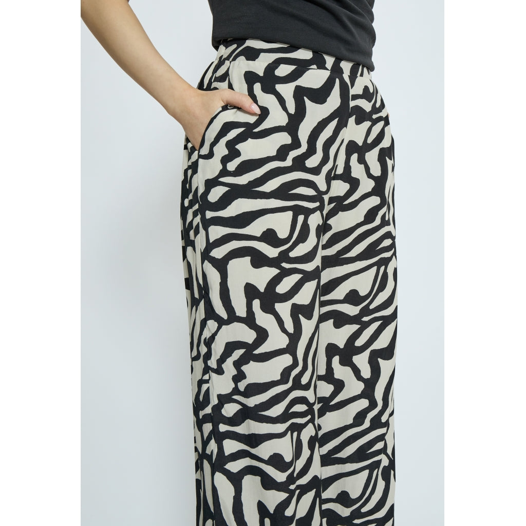 Minus | Tiana wide leg pant - cloud dancer print - MI6193