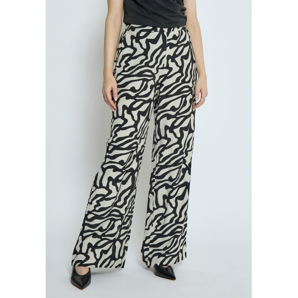 Minus | Tiana wide leg pant - cloud dancer print - MI6193