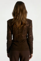Aaiko | Vigo Lace Top Fudge
