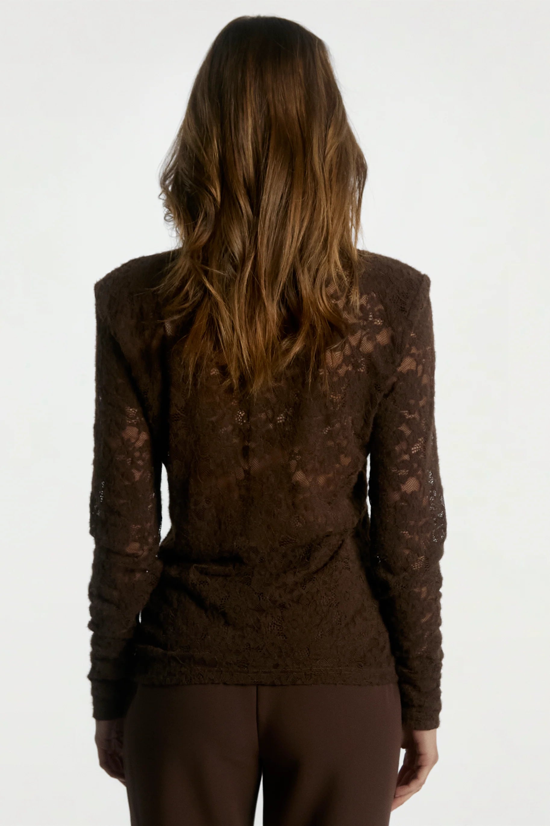 Aaiko | Vigo Lace Top Fudge