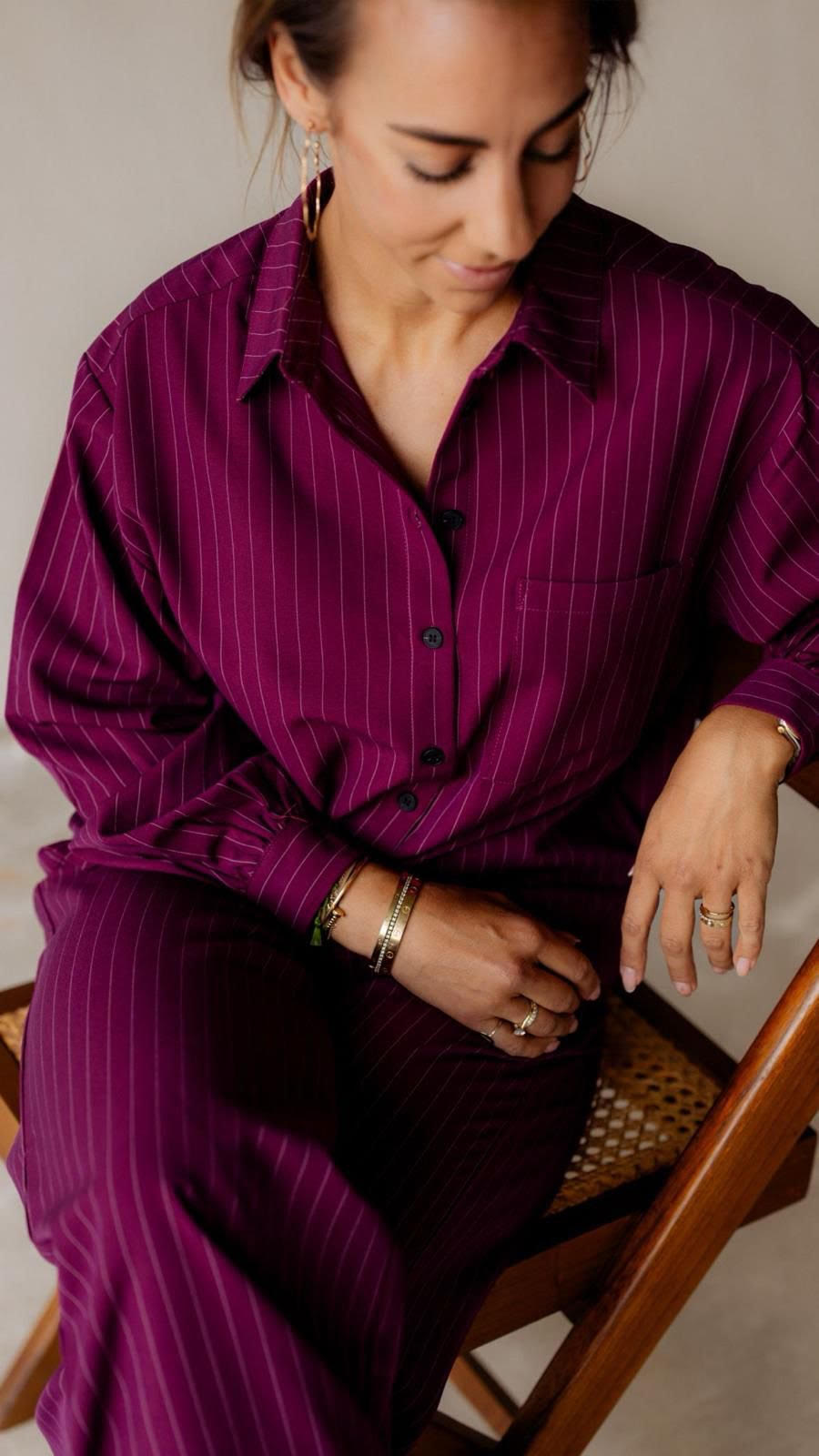 Sisters Point | Verina Pants Bordeaux Cream