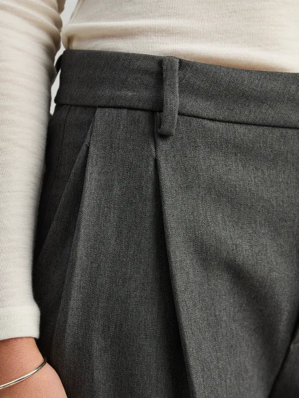 Minus | Vivianne Mid Waist Pants Dark Grey