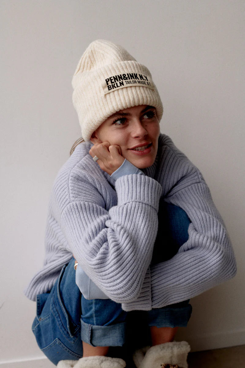 Penn & Ink N.Y. | Beanie Cream W24B284