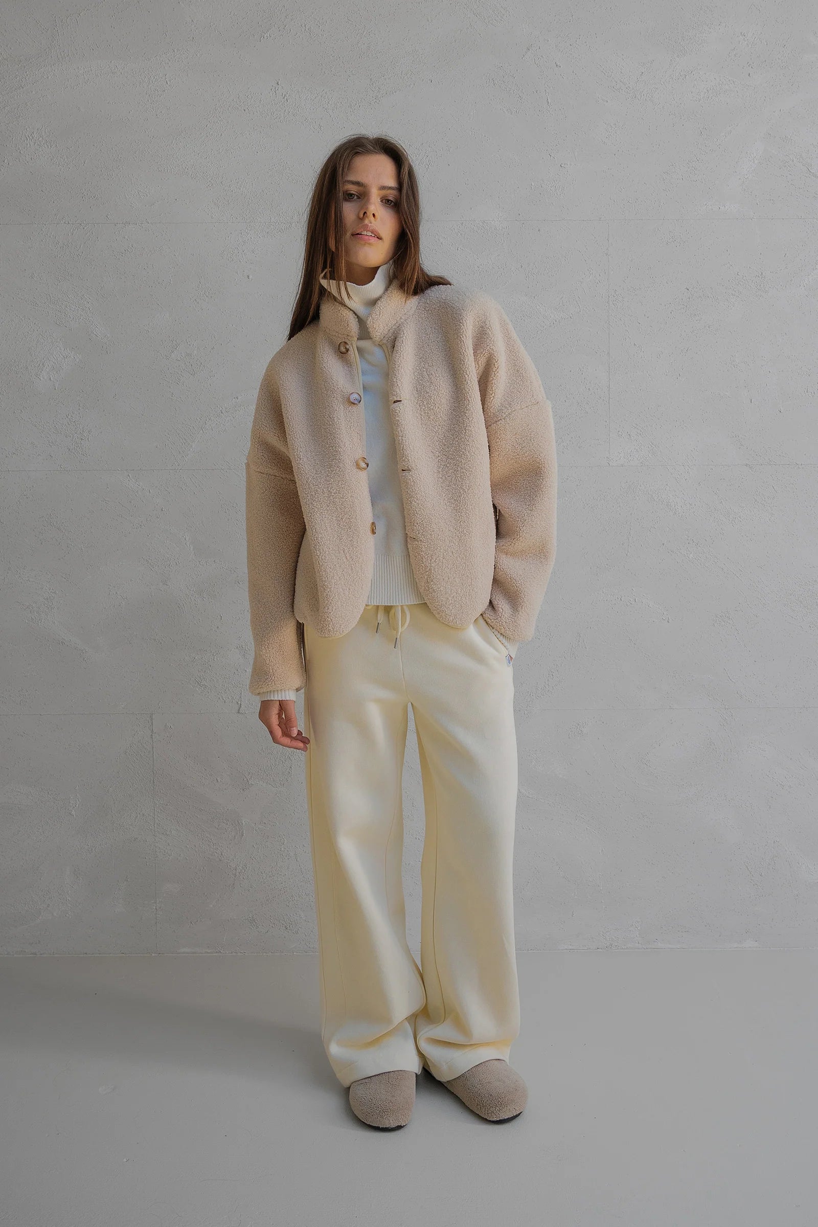 Penn & Ink N.Y | Teddy Jacket Ecru