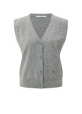 YAYA | Knitted gilet with V-neck and asymmetric buttoning - 01-010120-508
