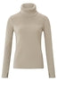 YAYA | sweater with removable collar long sleeves and rib detail PURE CASHMERE BROWN