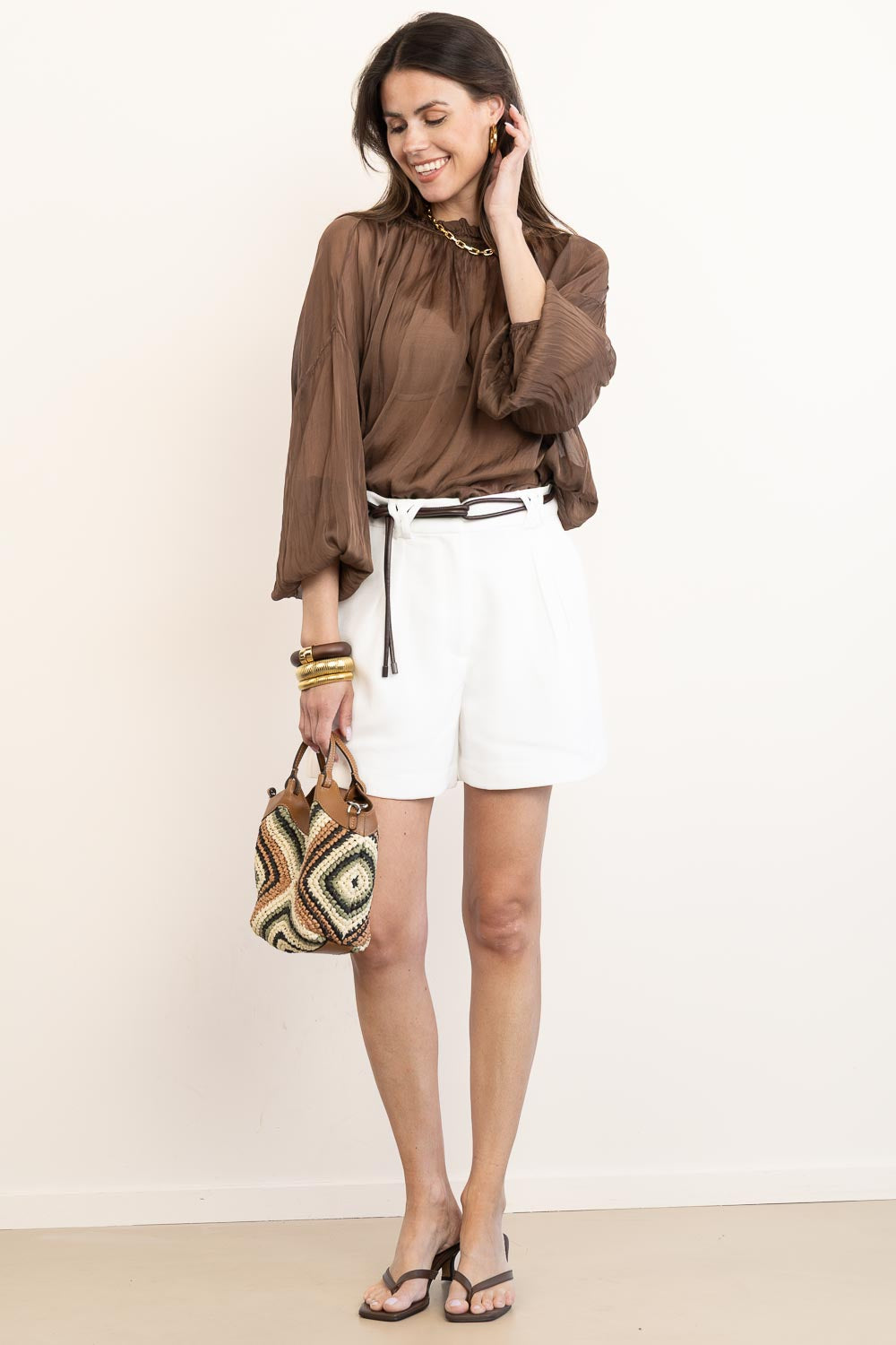 Aaiko | Cristy Blouse Hazelnut
