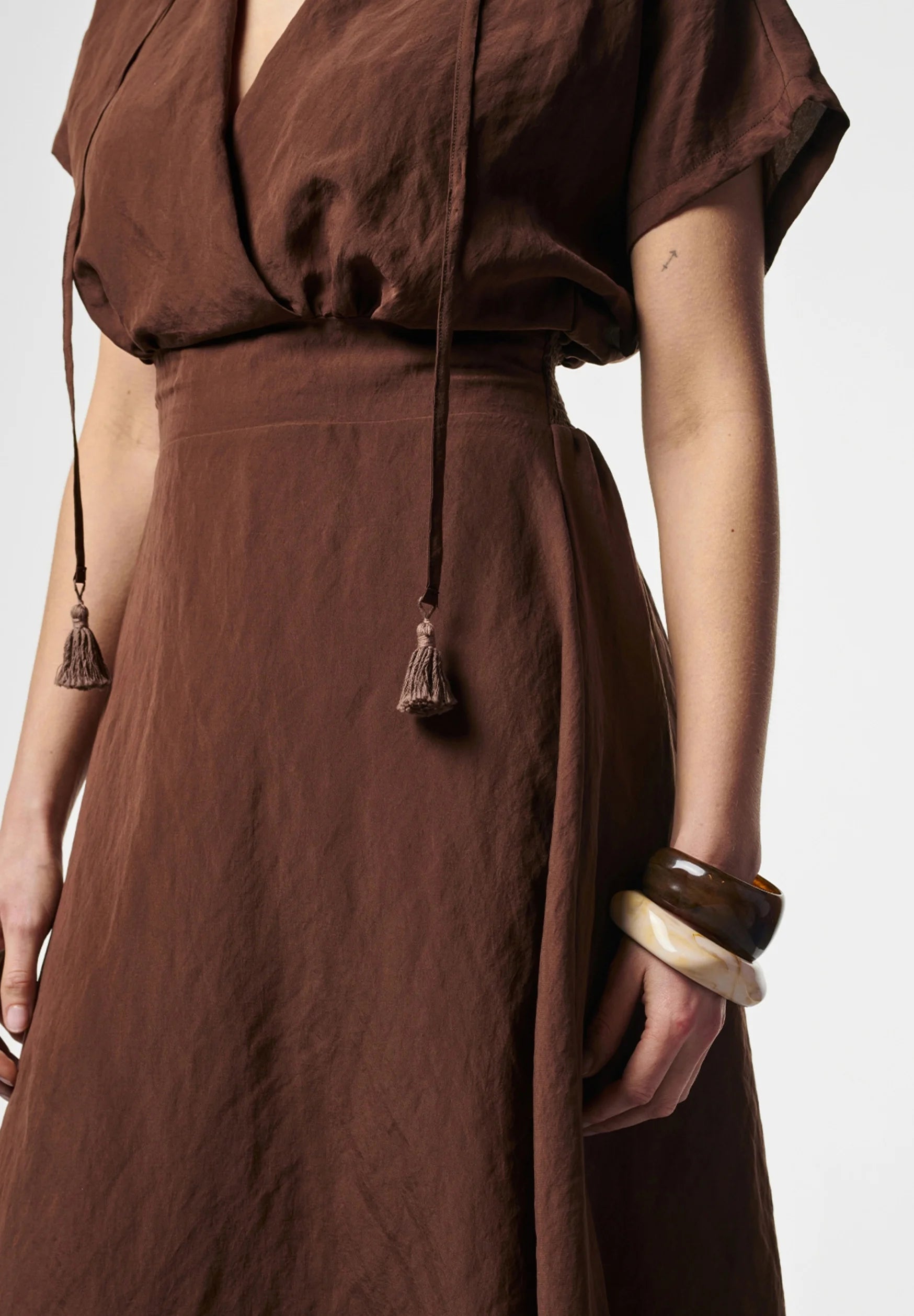 Aaiko | Serra Jurk Bitter Chocolate