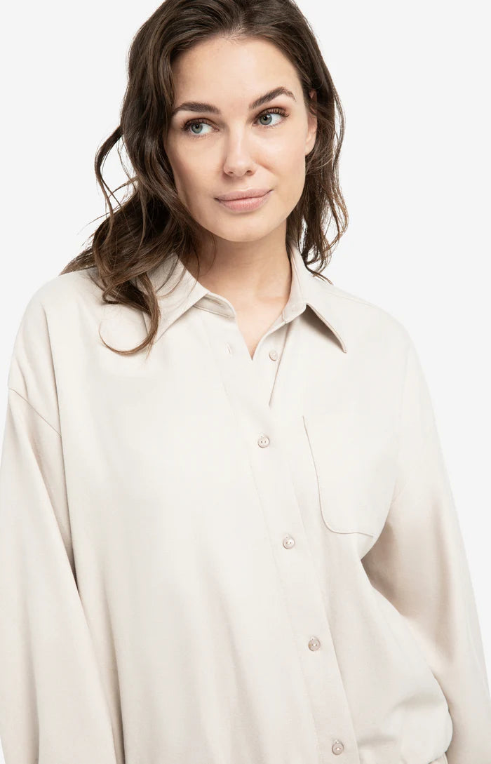 YAYA | Blouse Met Asymmetrische Sluiting En Elastische Zoom