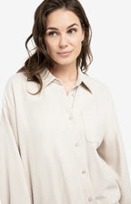 YAYA | Blouse Met Asymmetrische Sluiting En Elastische Zoom