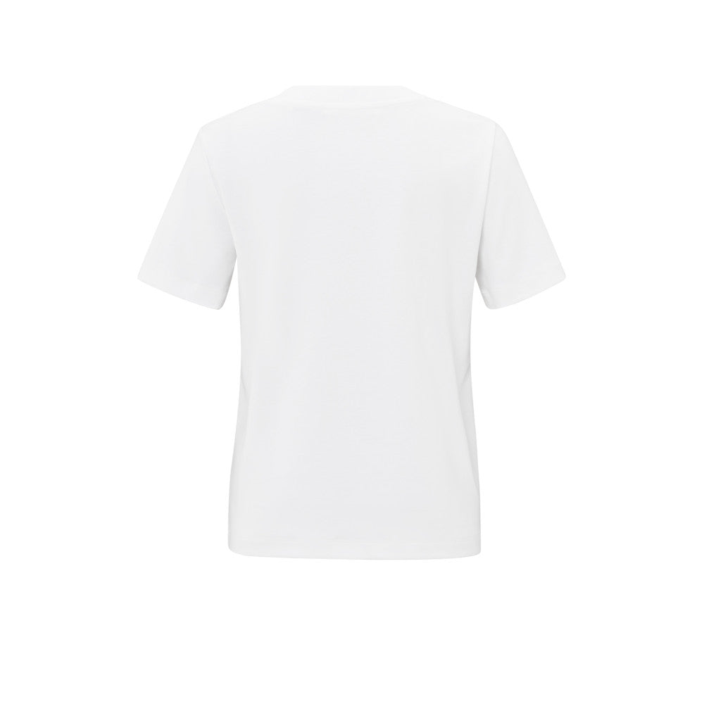 YAYA | Basic T-shirt met V-hals en korte mouwen - 01-719058-501