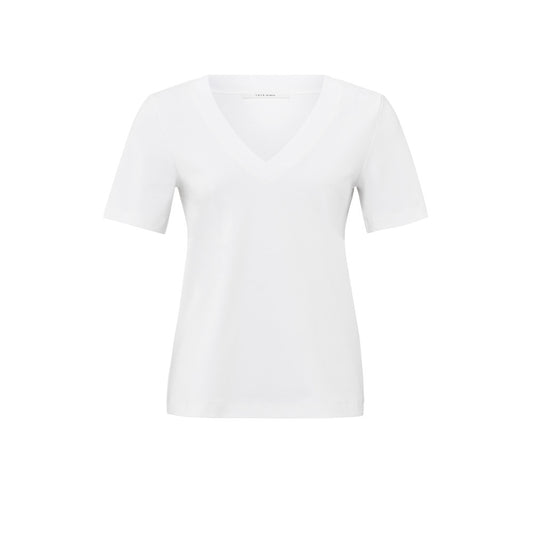 YAYA | Basic T-shirt met V-hals en korte mouwen - 01-719058-501