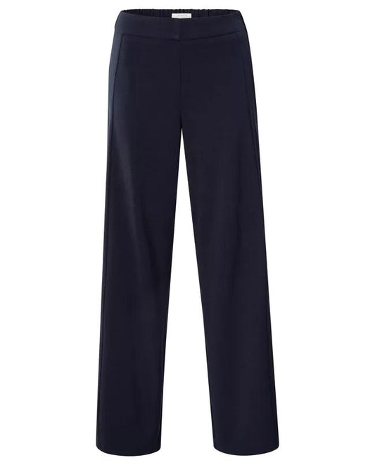 YAYA | woven wide leg trousers with seam detail - inkwell blue - 01-301217-508