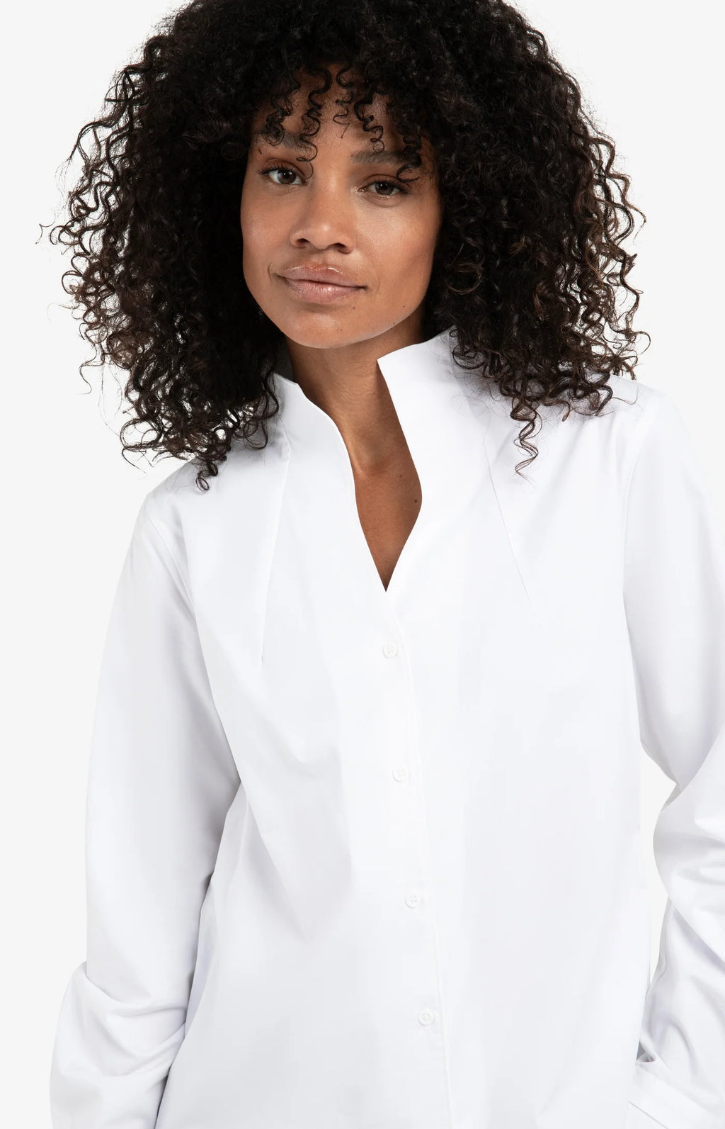 YAYA | Blouse High Collar Pure White