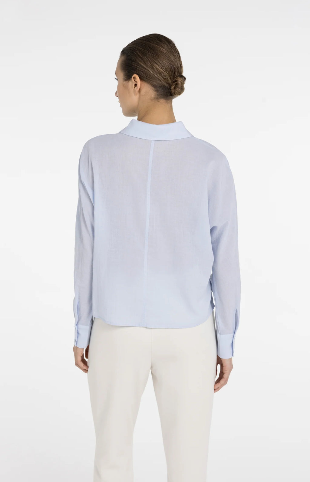 YAYA | Blouse Met Schuine Naden En Knoopdetails Light Blue