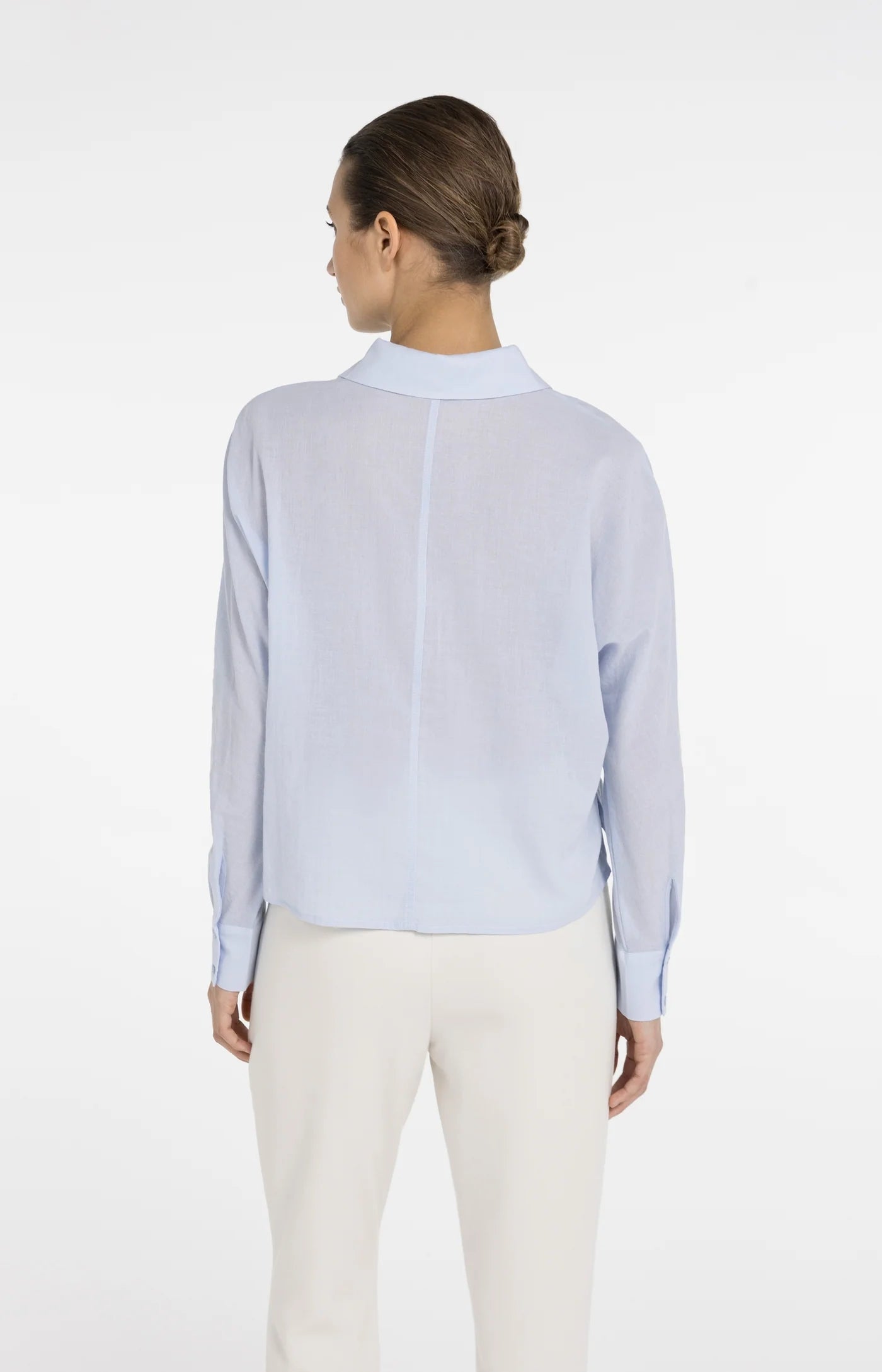 YAYA | Blouse Met Schuine Naden En Knoopdetails Light Blue