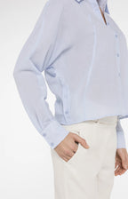 YAYA | Blouse Met Schuine Naden En Knoopdetails Light Blue