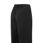 YAYA | Broek van linnenmix met wijde pijpen - washed black - 01-301196-505