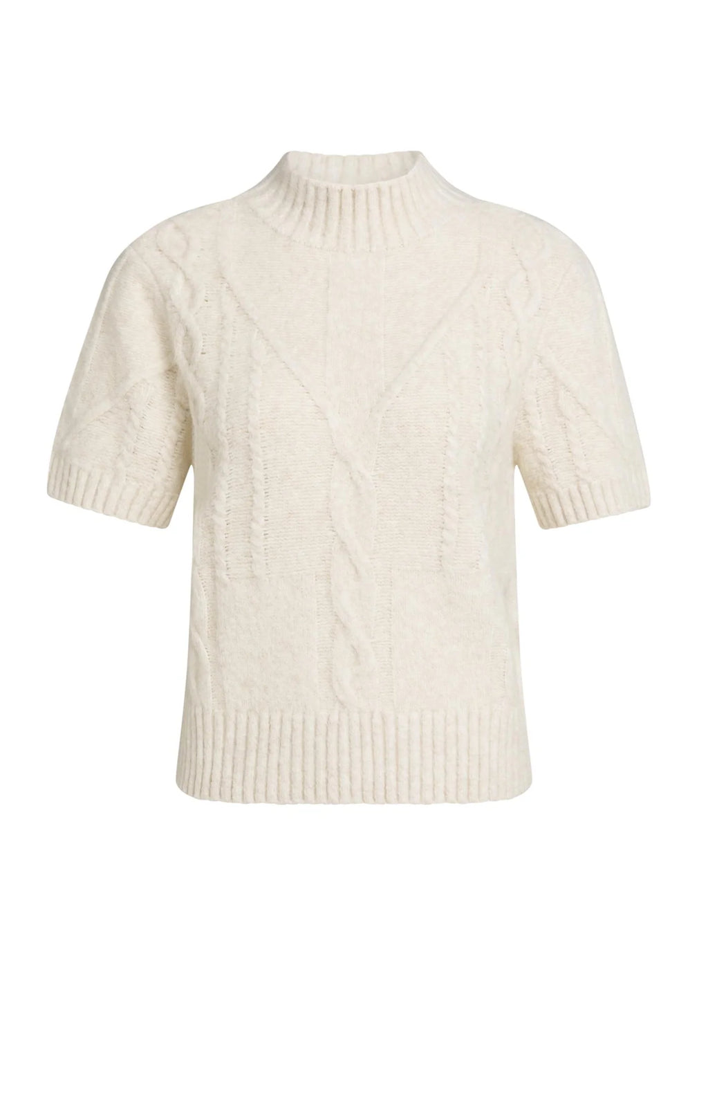 YAYA | Cable Knit Sweater Off White Melange