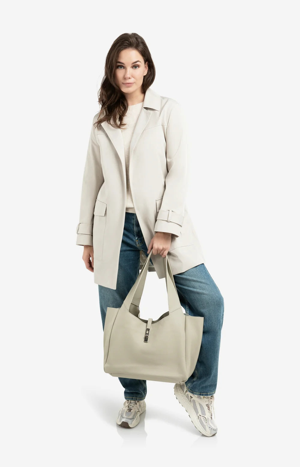 YAYA | Denim Cargobroek Met Laag Kruis En Wijde Pijpen Blue Denim