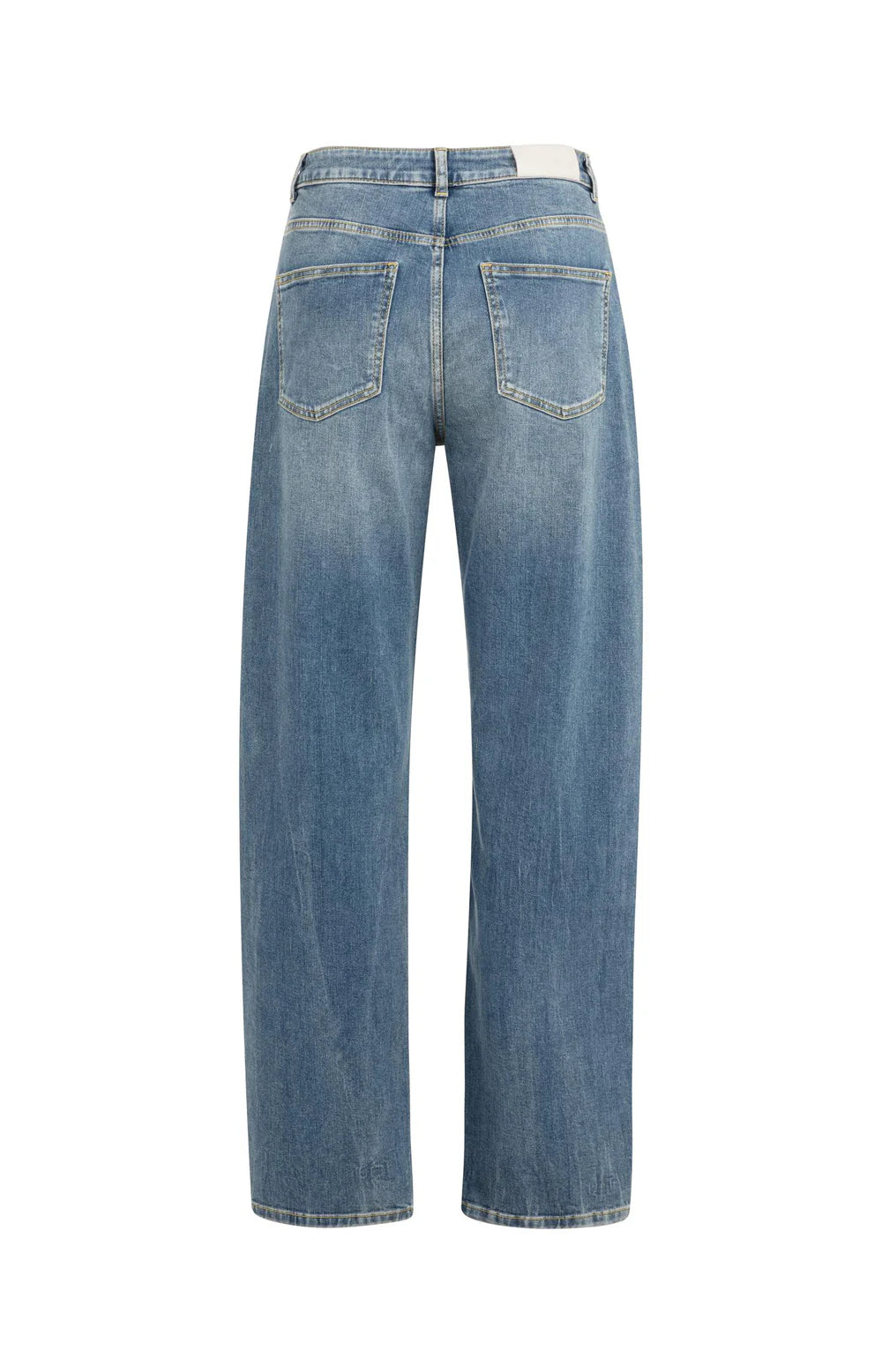 YAYA | Denim Cargobroek Met Laag Kruis En Wijde Pijpen Blue Denim