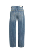YAYA | Denim Cargobroek Met Laag Kruis En Wijde Pijpen Blue Denim