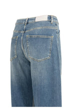 YAYA | Denim Cargobroek Met Laag Kruis En Wijde Pijpen Blue Denim