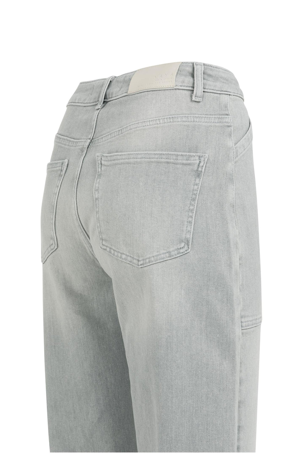 YAYA | Denim Cargobroek Met Laag Kruis En Wijde Pijpen Mid Grey Denim