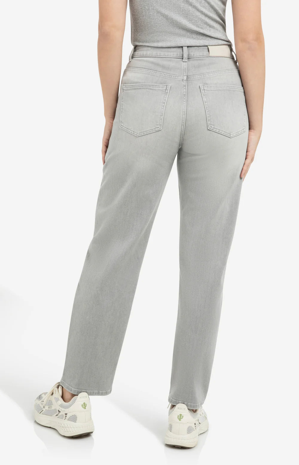 YAYA | Denim Cargobroek Met Laag Kruis En Wijde Pijpen Mid Grey Denim