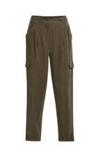YAYA | Cargobroek Met Rechte Pijpen En Plooien Army Green