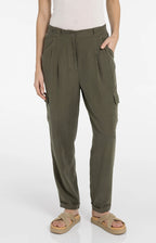 YAYA | Cargobroek Met Rechte Pijpen En Plooien Army Green
