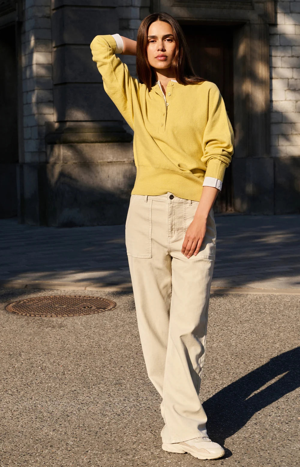 YAYA | Cargobroek Met Rechte Pijpen En Opgestikte Zakken