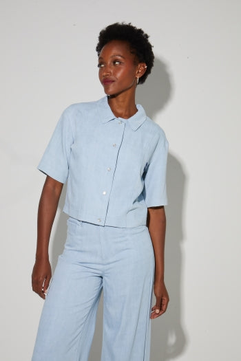 Imprevu | Mael Lyocell Shirt Light Blue