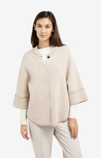 YAYA | Grofgebreid Poncho-Vest Met Ronde Zoom