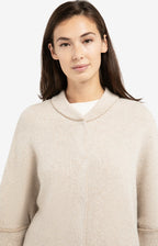 YAYA | Grofgebreid Poncho-Vest Met Ronde Zoom