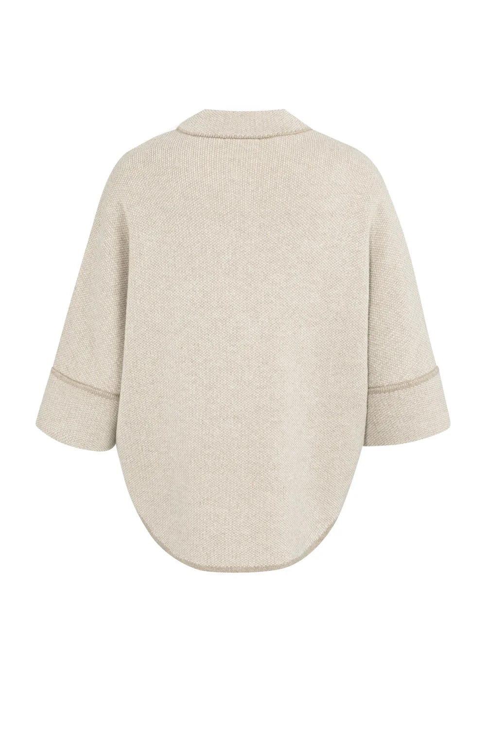 YAYA | Grofgebreid Poncho-Vest Met Ronde Zoom