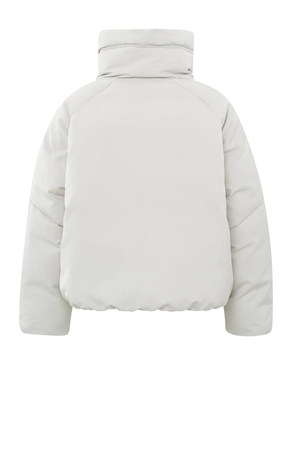 YAYA | cropped oversized puffer jacket with high collar and pockets - moonstruck grey - 02-001035-409