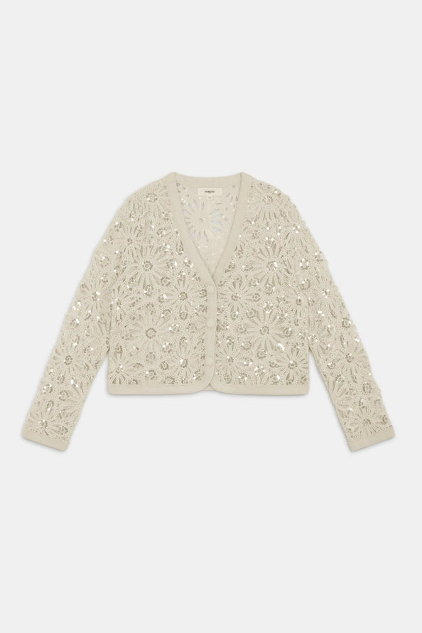 Suncoo Paris | Crochet And Sequin Cardigan