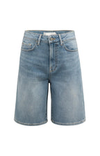 YAYA | Denim Bermuda Shorts Regular Fit Mid Blue Denim