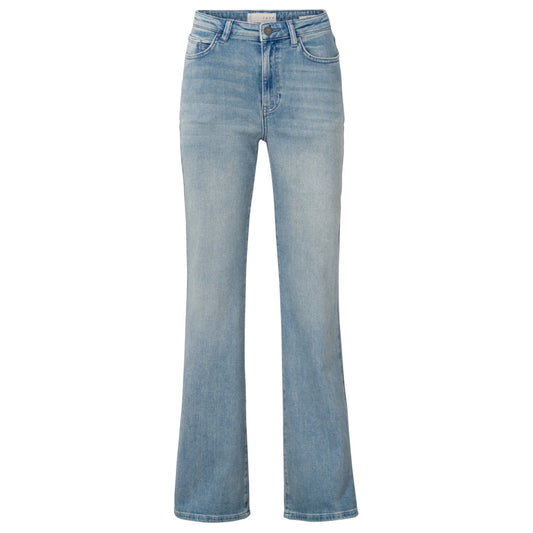 YAYA | Denim broek met wijde pijpen en ritssluiting - 01-311052-403