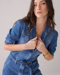 Summum Woman | Denim shirt light cotton twill - vintage blue denim - 2s3265-5184