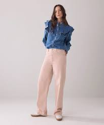 Summum Woman | Denim shirt light cotton twill - bleached denim - 2s3265-5184